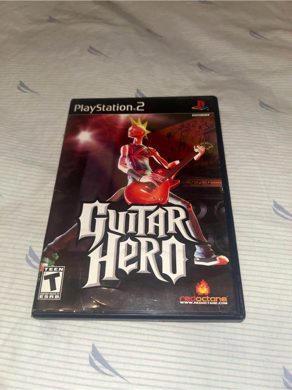 Sony PlayStation 2 Guitar Hero with Red Guitar Artwork